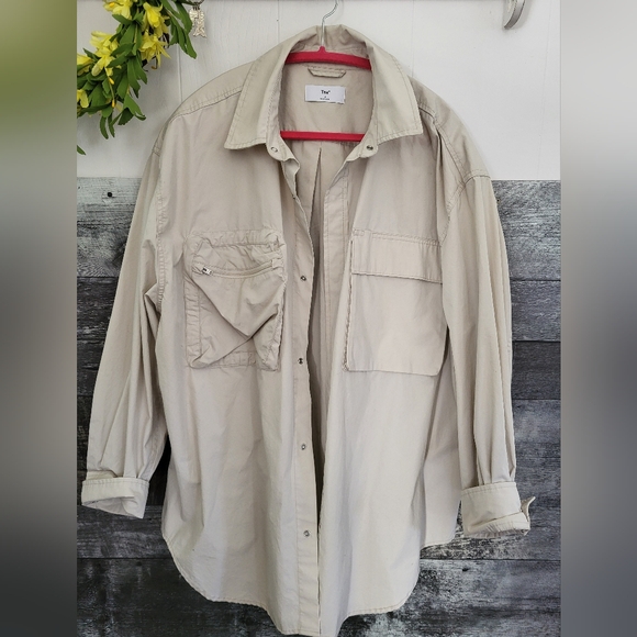 Tna Mavericks Button Down Shirt in Matte Pearl size 3 - Picture 10 of 10